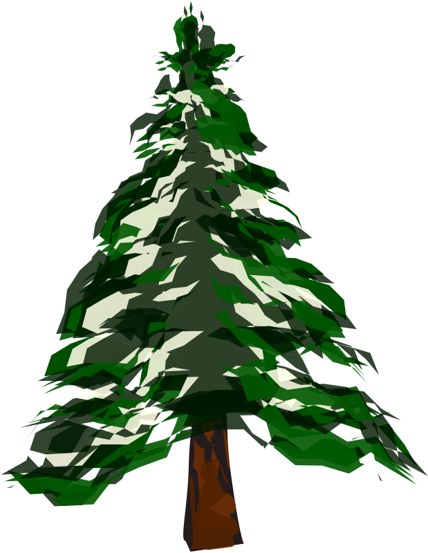 Winter Tree 1 vector clip art download free - Clipart-