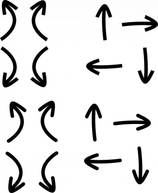 set arrow turn direction left | Download free Photos