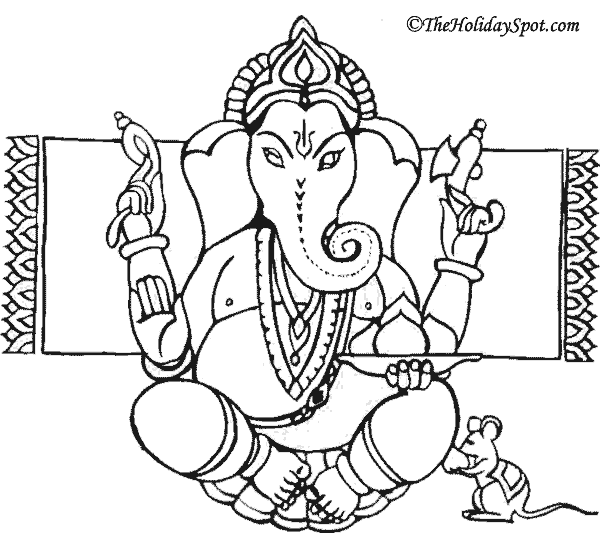 Diwali Pictures to Color