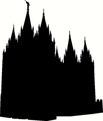 Utah Salt Lake City Temple Silhouette Vinyl Decal | Car Decal ...