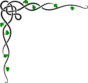 Corner Border Vine Black & Green clip art - vector clip art online ...