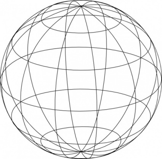 Wire Globe clip art | Download free Vector