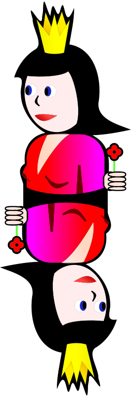 Clipart - Double Queen of Hearts