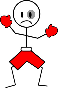 Stick Figure Clipart Image - Boxer Stick Figure