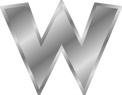 Download Effect Letters W Alphabet Silver clip art Vector Free