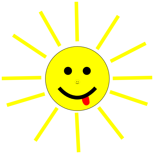 Funny Sun Face Cartoon clip art - vector clip art online, royalty ...