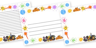 Bonfire Page Borders - page border, border, frame, writing frame ...