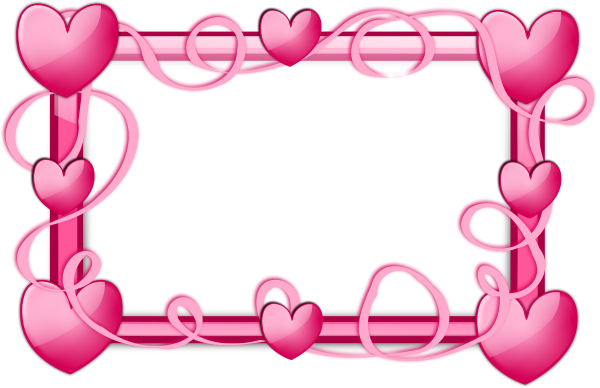 Pink Hearts Frame Clipart, vector clip art online, royalty free ...