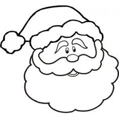 Coloring, Free printable and Santa face
