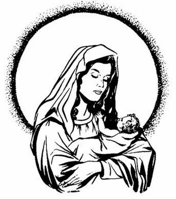 Virgin mary, Rosaries and Coloring