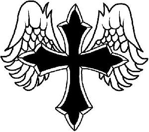 54+ Angel Wings With Cross Clip Art