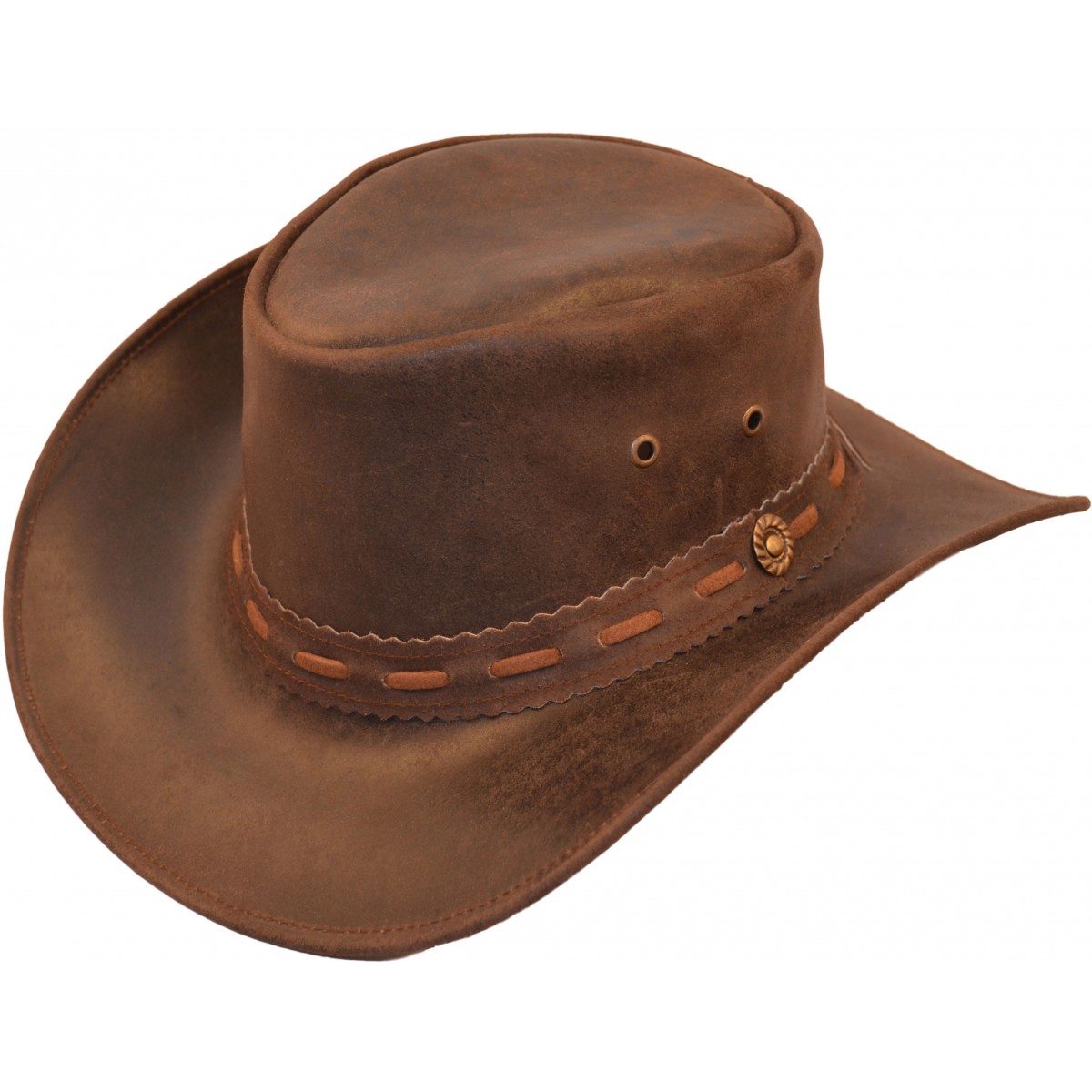 Euro Accessories | Genuine Leather Cowboy Hat - Cowboy Hats - Hats