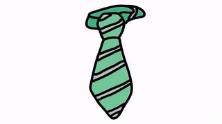 Tie icon cartoon illustration hand drawn animation transparent ...