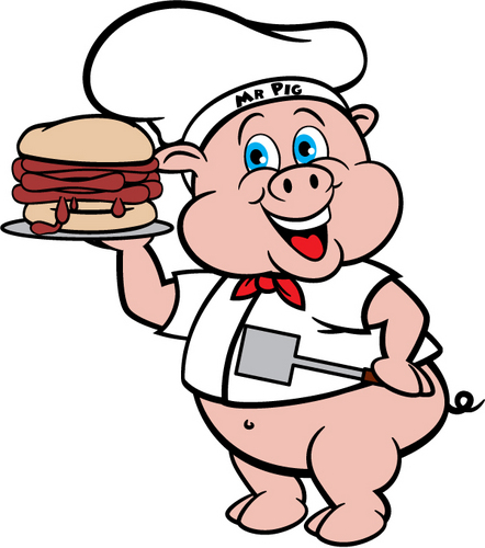 Pig bbq clipart
