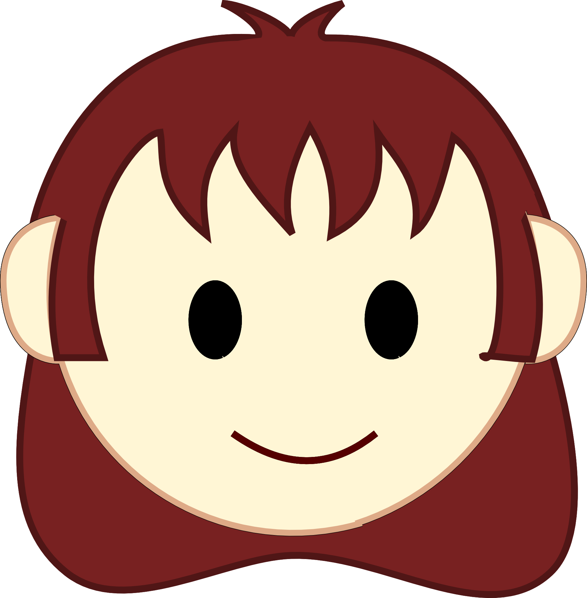 Boy and girl happy and sad faces at each other clipart