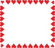 Heart border clip art free