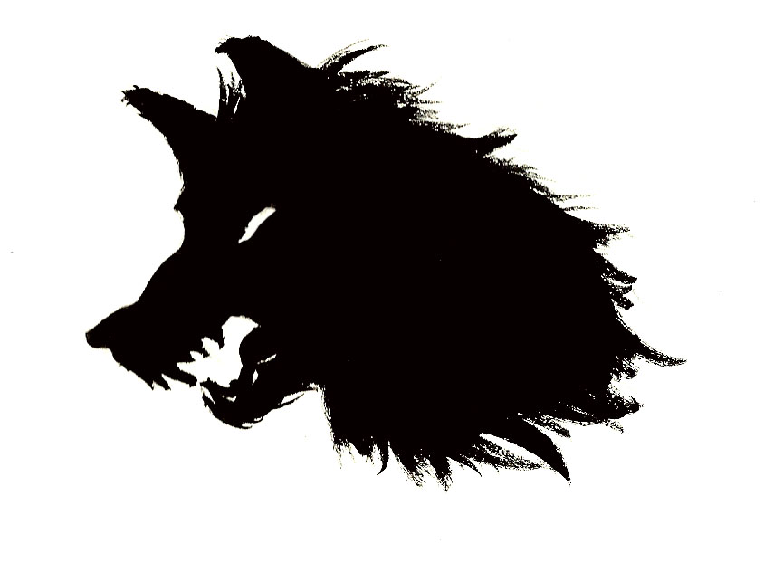 Fierce wolf head clipart