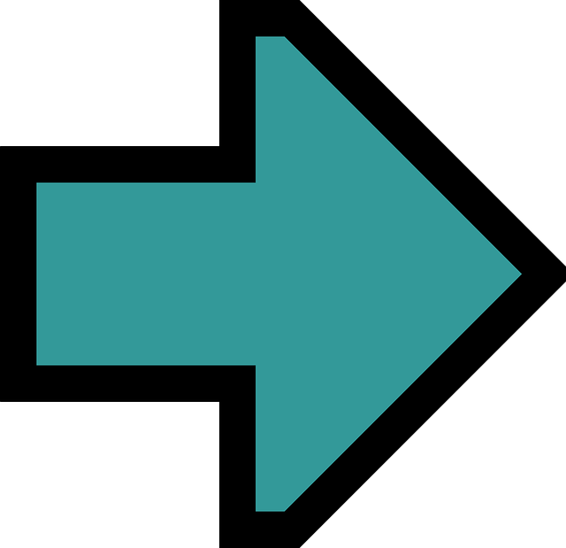 Green arrow point clipart right