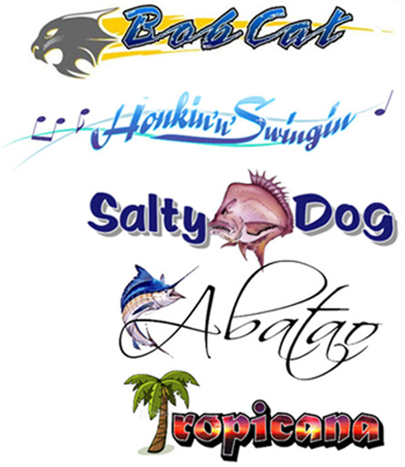 Boat Name Graphic Design Service