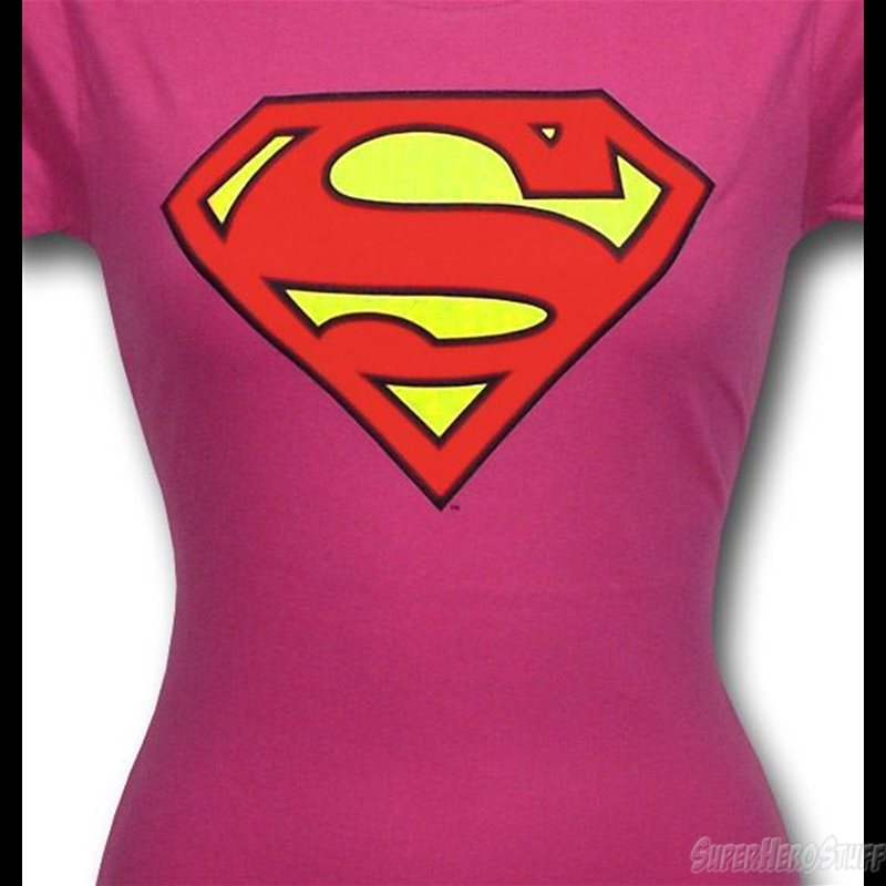 Superman Symbol Women's Pink T-Shirt