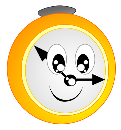 Happy clock clipart