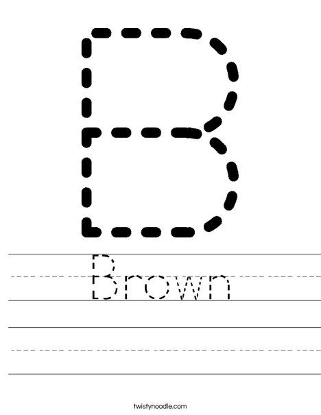 Brown, Noodles and Worksheets