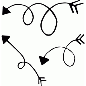 Silhouette Design Store - View Design #73010: curly arrows
