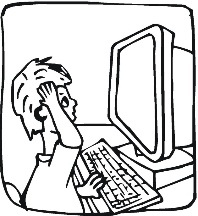 computer game coloring page