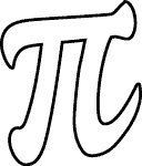 School Math Coloring Page, PI Symbol
