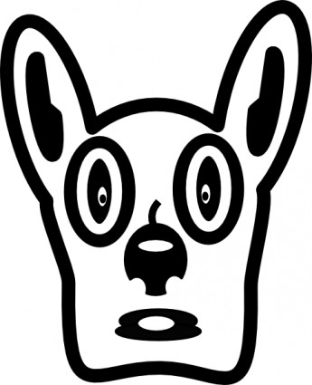 Cartoon Dog Face clip art Free vector in Open office drawing svg ...