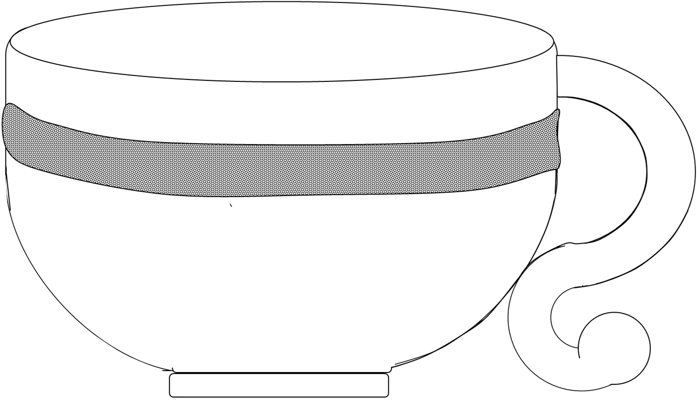 Black And White Cup Clip Art Image Outline - Quoteko.