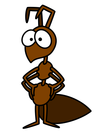 Drawing a cartoon ant