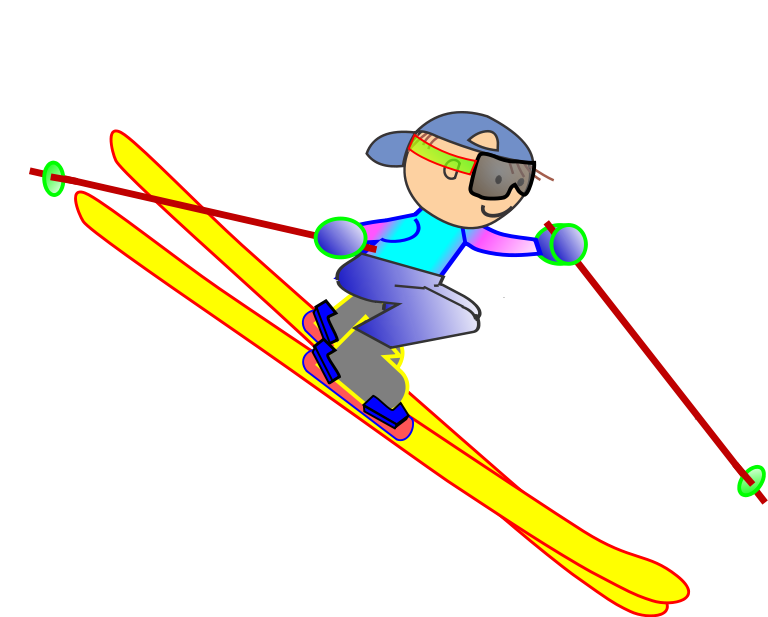 Free Skier Clip Art