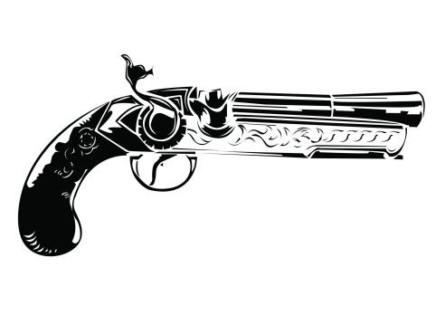 Drawing Of The Guns Tattoos Designs Clip Art, Vector Images ...