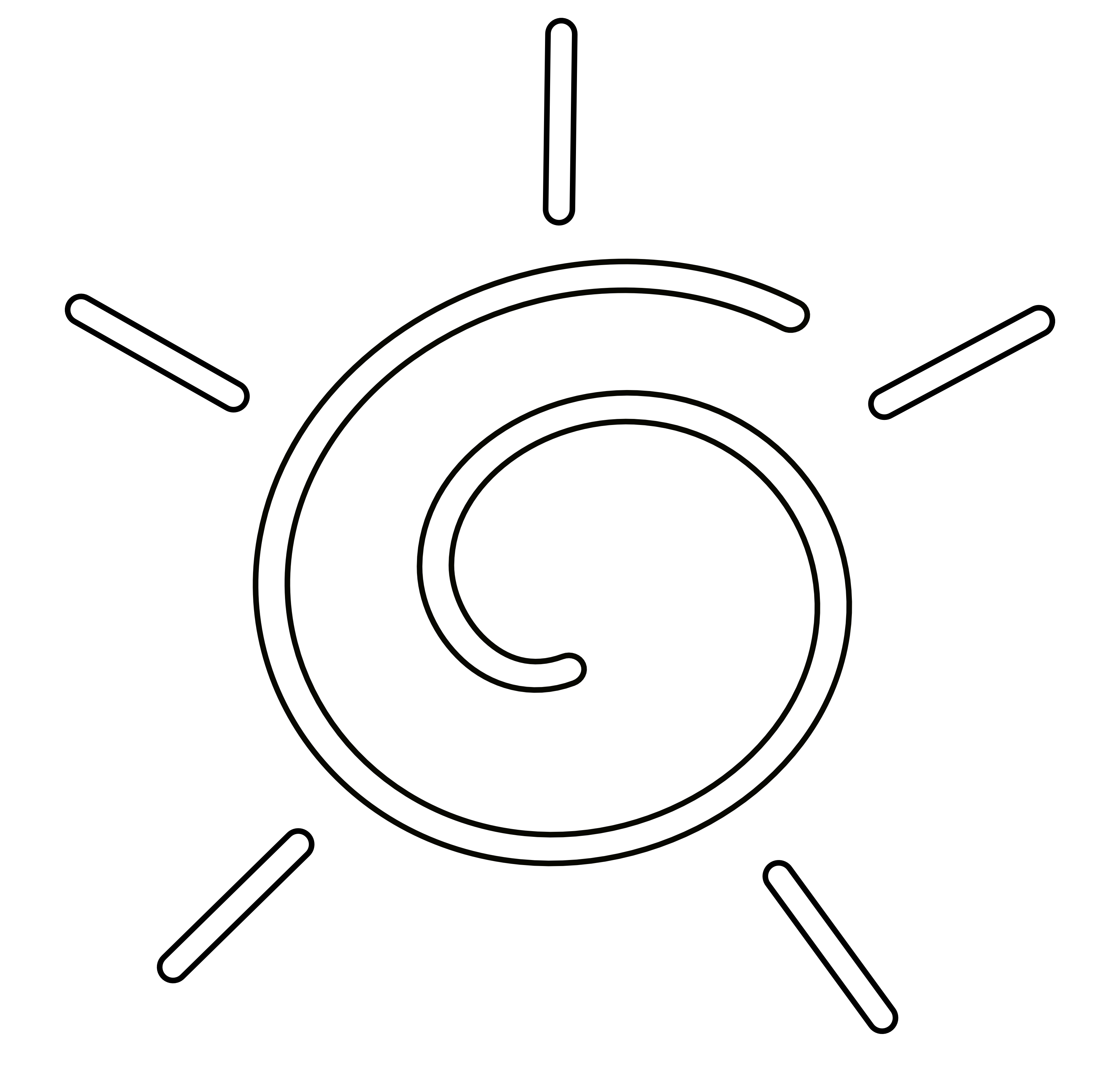 Sun Clip Art Black And White Sun black white line art