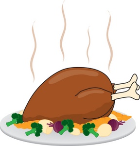Cooked Turkey Clipart Black And White - Free ...
