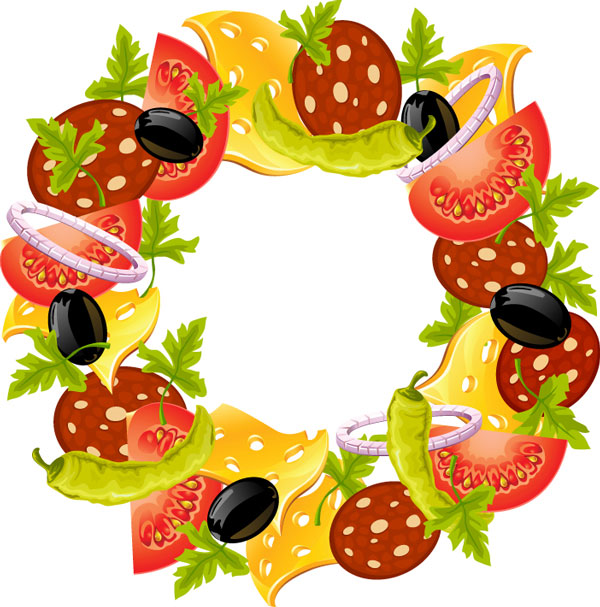 Free food clipart borders