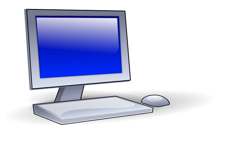 Free Simple Desktop Computer Clip Art