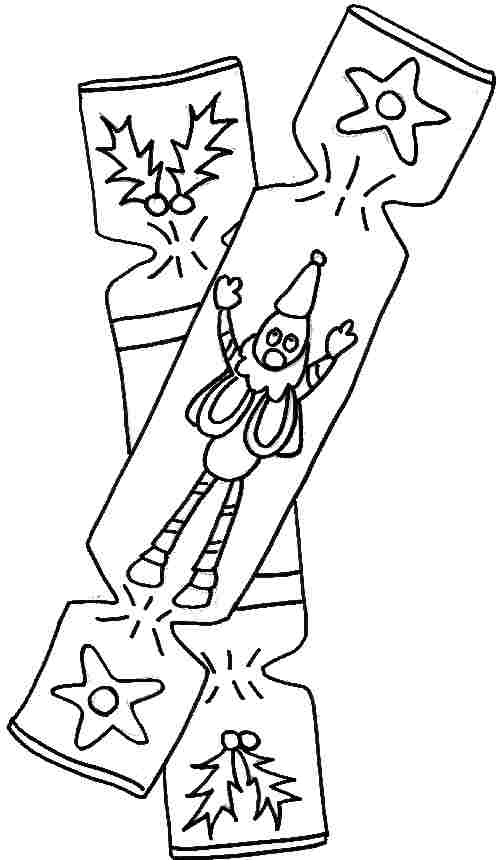 We hope you enjoy these free christmas coloring · Christmas cracker B&W