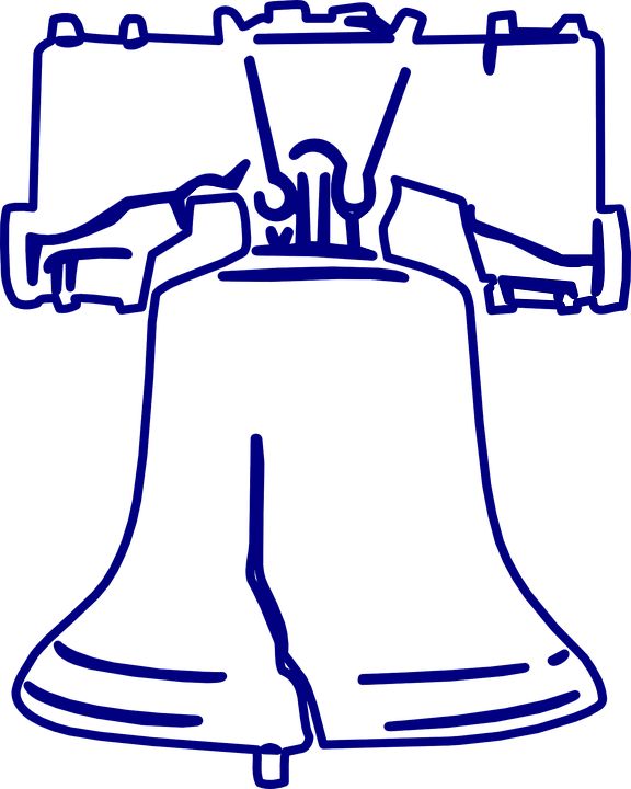 Clipart liberty bell outline black