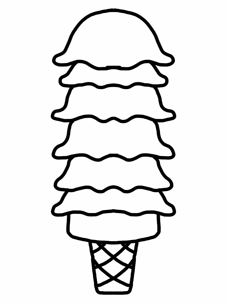 Blank Ice Cream Cone Outline Clip Art - ClipArt Best