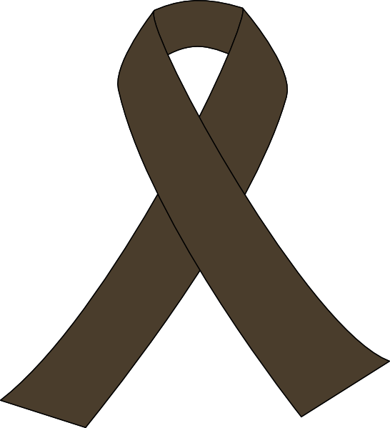 Brown Awareness Ribbon Clip Art - vector clip art ...