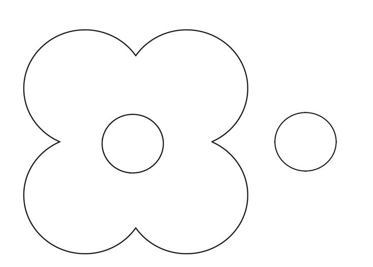 flower templates | Flower Template, Felt Flower ...