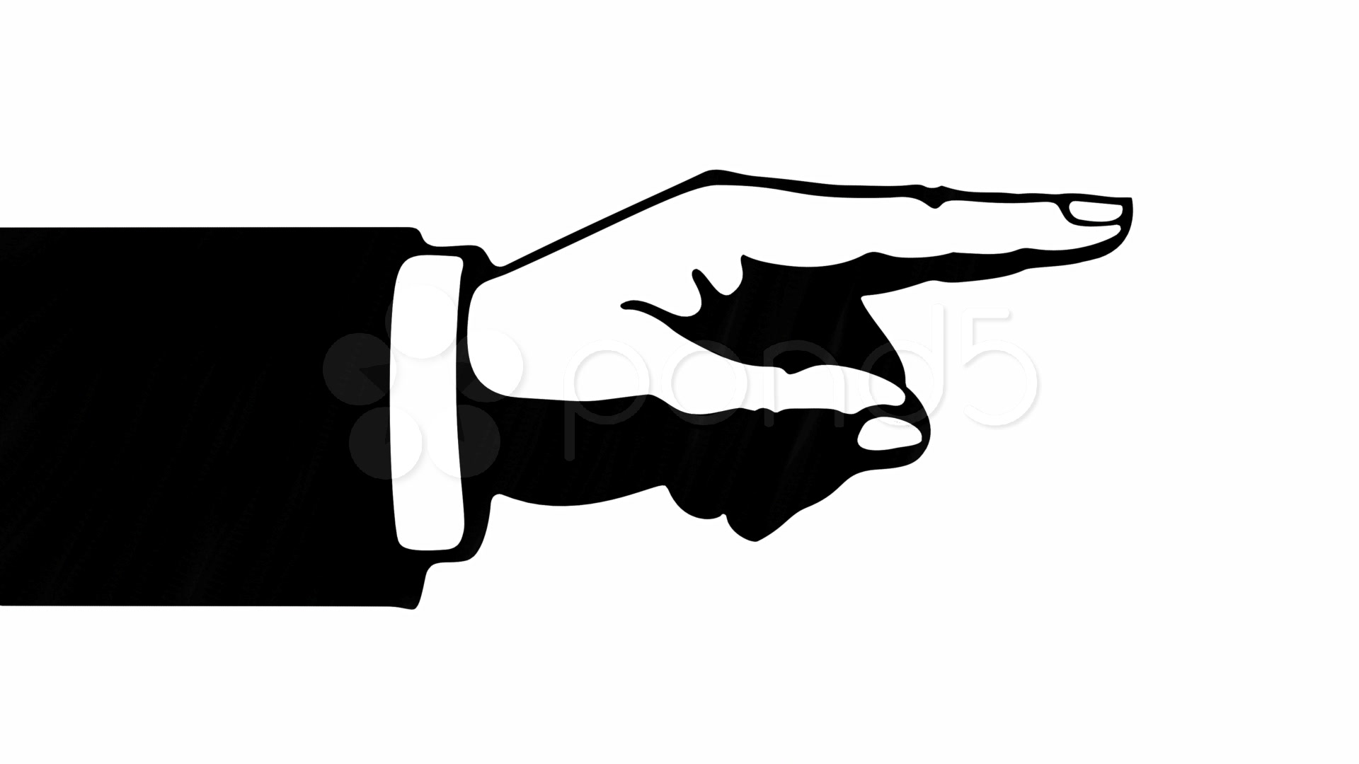 Vintage Pointing Hand Clipart