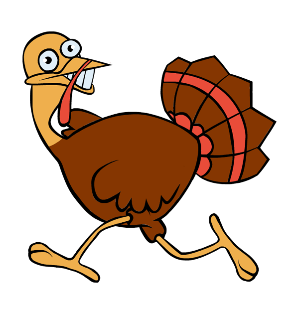 Running Turkey Clipart - Tumundografico