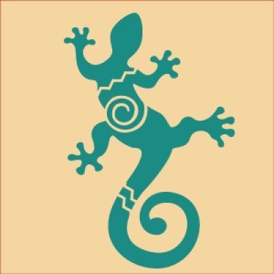 Southwest Gecko stencil