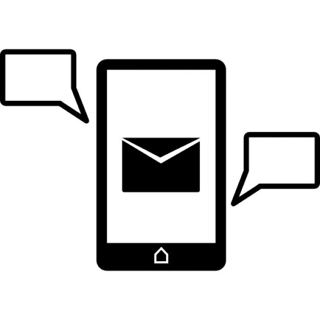 Mobile phone text data symbol Icons | Free Download