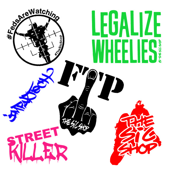 Stunt Stickers : The Sic Shop, Stunt Parts Store