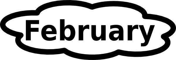 february clip art black and white | February Calendars
