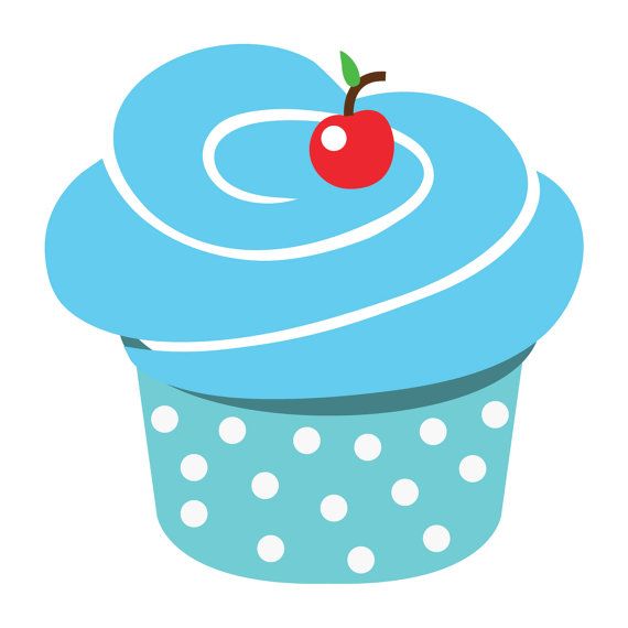 Cute easter cupcake clipart